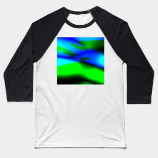 Blue green black abstract art Baseball T-Shirt